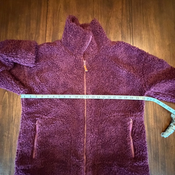 Alpine Design Women's Ultra Soft Wine Sherpa 1/4 Zip Jacket, Size Large - Picture 13 of 13